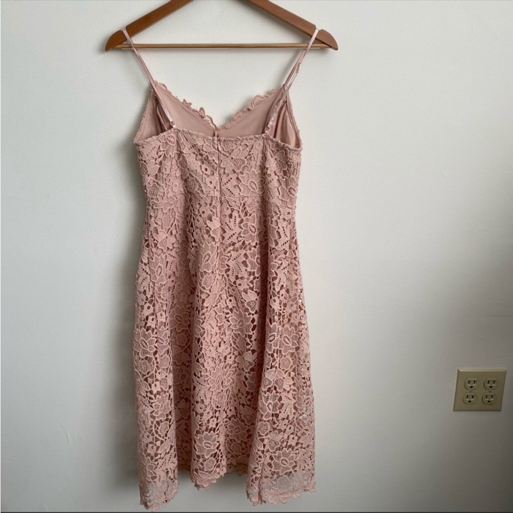 ASTR || Lace A-Line Midi Dress Blush Pink Medium - Picture 3 of 7